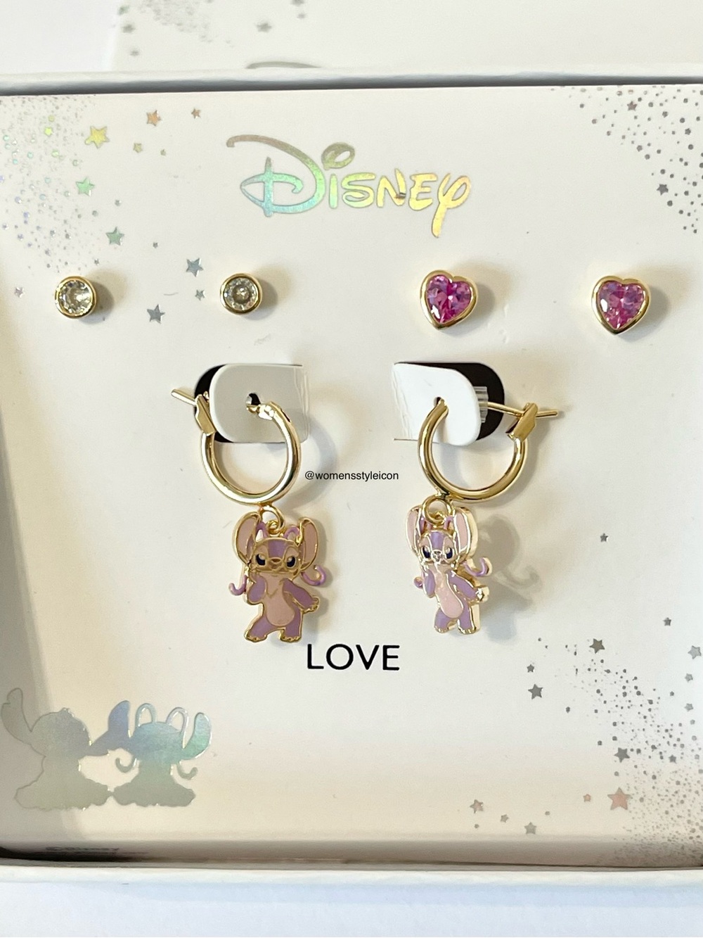 Disney Jewelry | Lilo & Stitch Angel Earrings Set